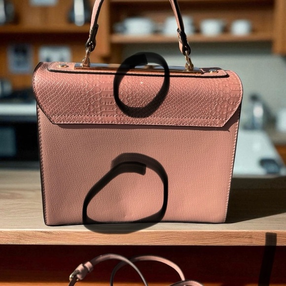 Dune London Hand Bag Pink And Rose Gold Removable Crossbody Strap 9.25x8x4.5 - Picture 3 of 14